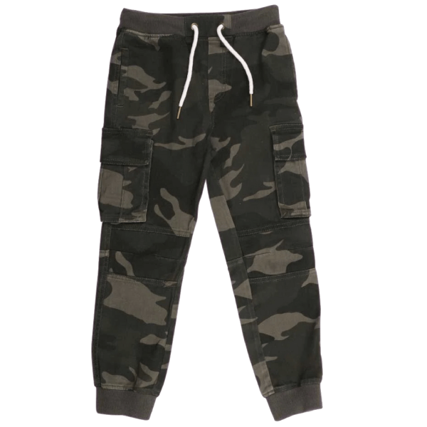 Boy's pants with military print.